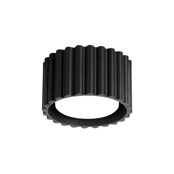 Plafonnier aluminium noir GX53 Aura anti-éblouissement gain de place