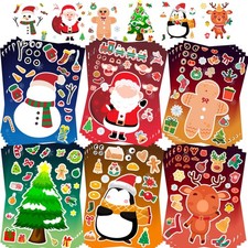 XMCHJY Christmas Stickers - 30 Pack Christmas Crafts for Kids, Stocking Stuff...