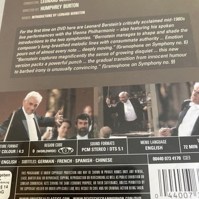 Excellent] Bernstein Shostakovich Vienna Philharmonic DVD From