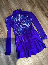 ice skating dress blue girls 8/10
