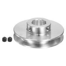 V-Type Pulley 14mm Bore 50mm Outer Dia Single Groove Aluminum Alloy