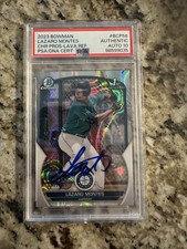 2023 Bowman Chrome Prospects Refractor Lazaro Montes Auto /499 PSA Auto Grade 10