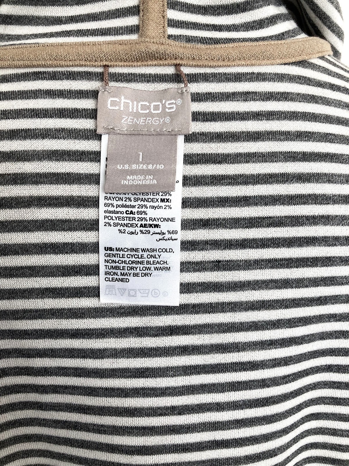 Chico's Zenergy Solid Striped Reversible Cardigan… - image 12