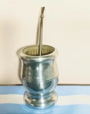 Mate cup yerba argentino  (Palo Santo) + bombilla straw