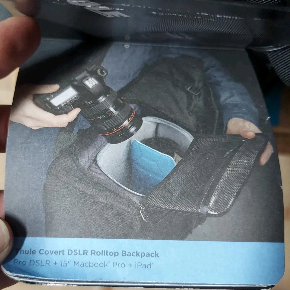 NWT Thule Covert DSLR Rolltop Backpack - Camera Bag, Laptop/ MacBook Case, Drone - Image 2 of 4