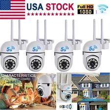4-Pack Wireless 5G WiFi Security Camera System Smart Outdoor Night Vision 1080P