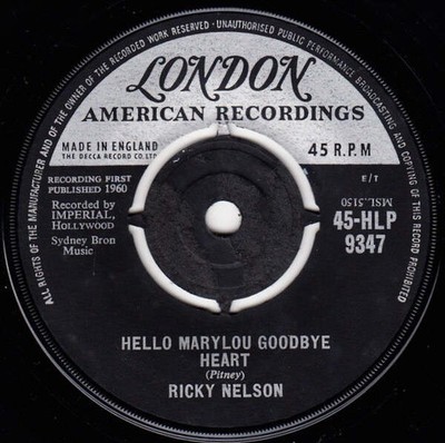 Ricky Nelson - Hello Marylou Goodbye Heart (VINYL)