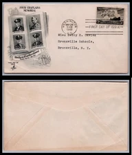 US FDC # 956 3c Four Chaplains  ArtCraft  addressed 1948, 9Q2020