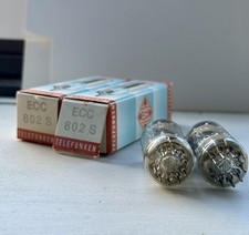 Matched Pair Telefunken ECC802S Diamond Logo 12AU7 ECC82 BOX Strong 72/68 73/69