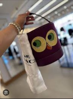 NWOT COACH Halloween Owl Bucket Handbag Bag Plum NWOT CHRISTMAS GIFT   