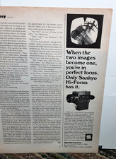 1974 Sankyo Hi-Focus Print Ad Movie Camera Rangefinder Vintage Photography Ad