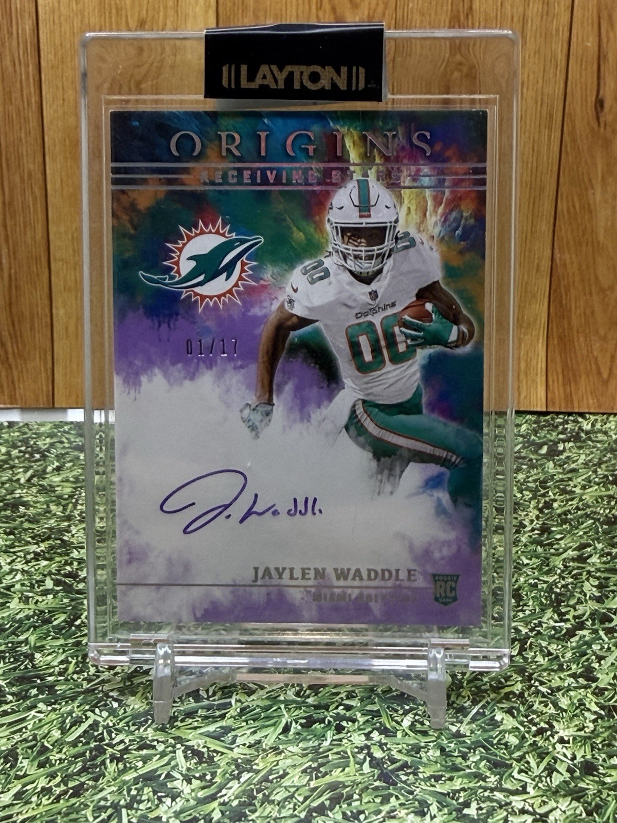 2021 Panini Origins Jaylen Waddle FOTL Purple Auto /17 HOT🔥