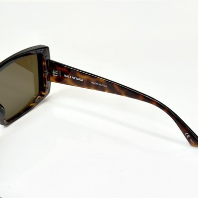 BALENCIAGA BB0081S Square Brown Gold Mirror Oversized 0081