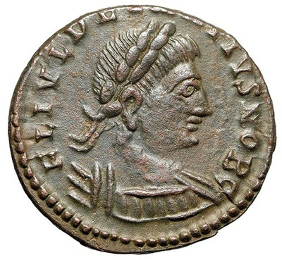 Delmatius Caesar Nummus ''Two Soldiers'' Cyzicus Mint Extremely Fine