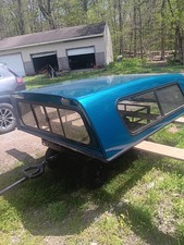 Green Tiel Fiberglass Camper Top With Lights Sliding Windows For Ford Ranger
