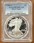 1988-S American Silver Eagle PCGS PR70DCAM PR 70 DCAM Registry Coin - TCCCX