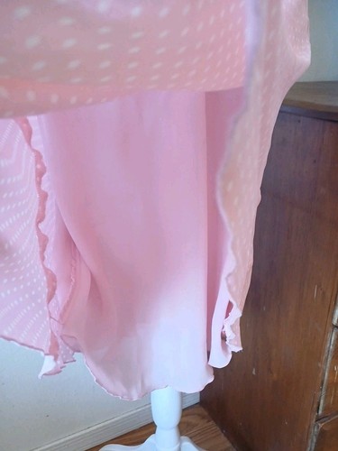 Womens Medium Norton Mcnaughton Pink Knee Length Polka Dot Lined Spring Skirt - Picture 3 of 4
