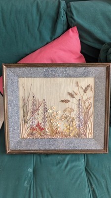 VINTAGE Landgarten Handstickerei, HANDARBEIT Bild / SIGNIERT