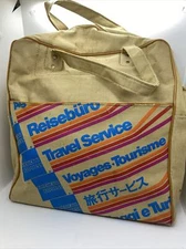 American Express Travel Bag Vintage Airline Carry On Tote Canvas AMEX