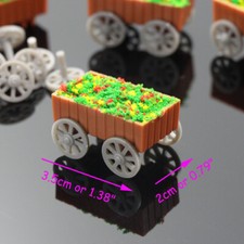 12pcs Échelle O 1:50 Modèle Flotteurs Parterre de Fleurs Frontière Ferroviaire