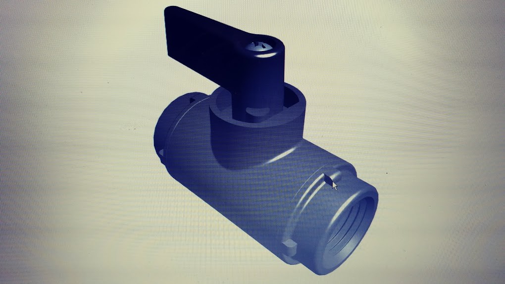 Nylon Ball Valve Shut Off Polypropylene SMC In-Line 1/4" FPT X 1/4" FPT New!