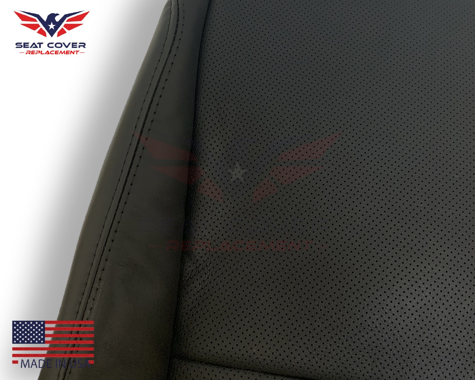 For 2004 Acura TL Passenger Bottom Replacement Perforated VINYL Seat Cover Black