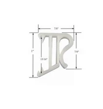 PICK-A-PACK SIZE - 1" Single Slat White EXTENSION Valance Clips for Rear Plastic