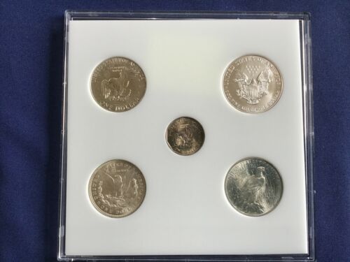 1921-1999 20th Century US Silver Dollars Set of 4 Brilliant Uncirculated CC0066 - Picture 6 of 7