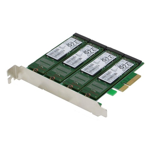 Sedna PCIe Quad M2 SSD SATA6G 4Port Schnittstellenkarten Adapter Wie Neu - Bild 2 von 6