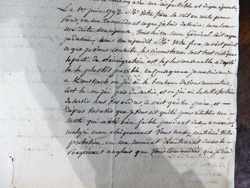 1815 LETTRE AU Mal VIOMENIL PAR OFFICIER ROYALISTE IL RECLAME SON GRADE PERDU - Picture 4 of 4