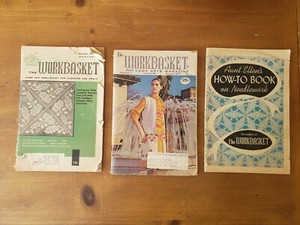 Lot of 3 Vintage Needle work "WorkBasket" Booklets-1954, 1956 & 1971