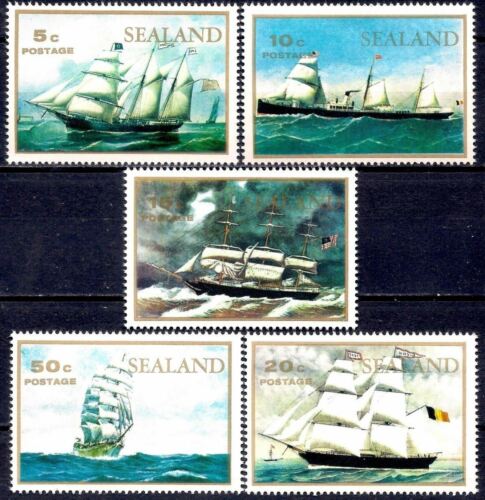 Sealand 1970 Vela Navi Barche Marina Militare Navale Trasporti Dipinti Arte 5V - Foto 1 di 1