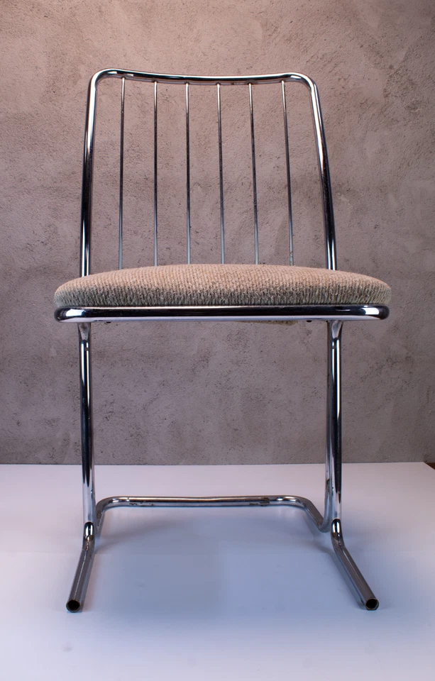 Silla de comedor vintage MCM Daystrom voladiza cromada Foto 3 de 4