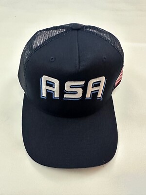 Casquette Camionneur Vintage ASA (Amateur Softball) Taille L/XL, Bleue, Neuve Sans étiquette