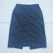 Express Design Studio Blue Denim Side Zip Skirt Size 4 Waist 28 in Lngth 24.5 in