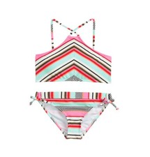 Billabong Girls Like That High Neck Two Piece Swimsuit Multicolor Size 8 7691