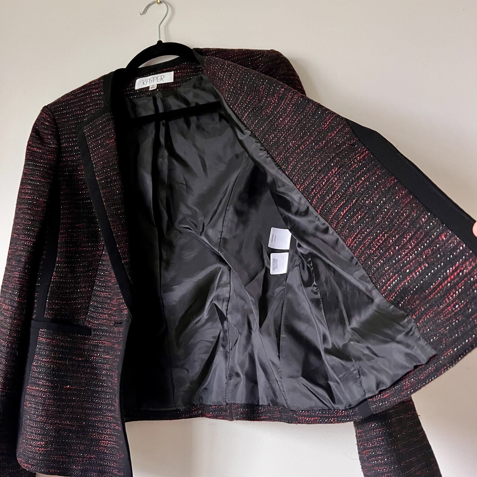 KASPER Single Breasted Metallic Thread Detailing … - image 11