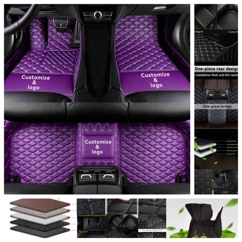 For Mini All Models Luxury Car Floor Mats Custom Leather Auto Liners Front&Rear - Imagen 15 de 38