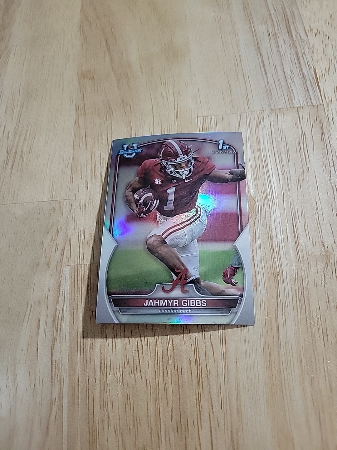 2022 Bowman University Chrome JAHMYR GIBBS 1st Bowman Chrome Refractor #82 LIONS