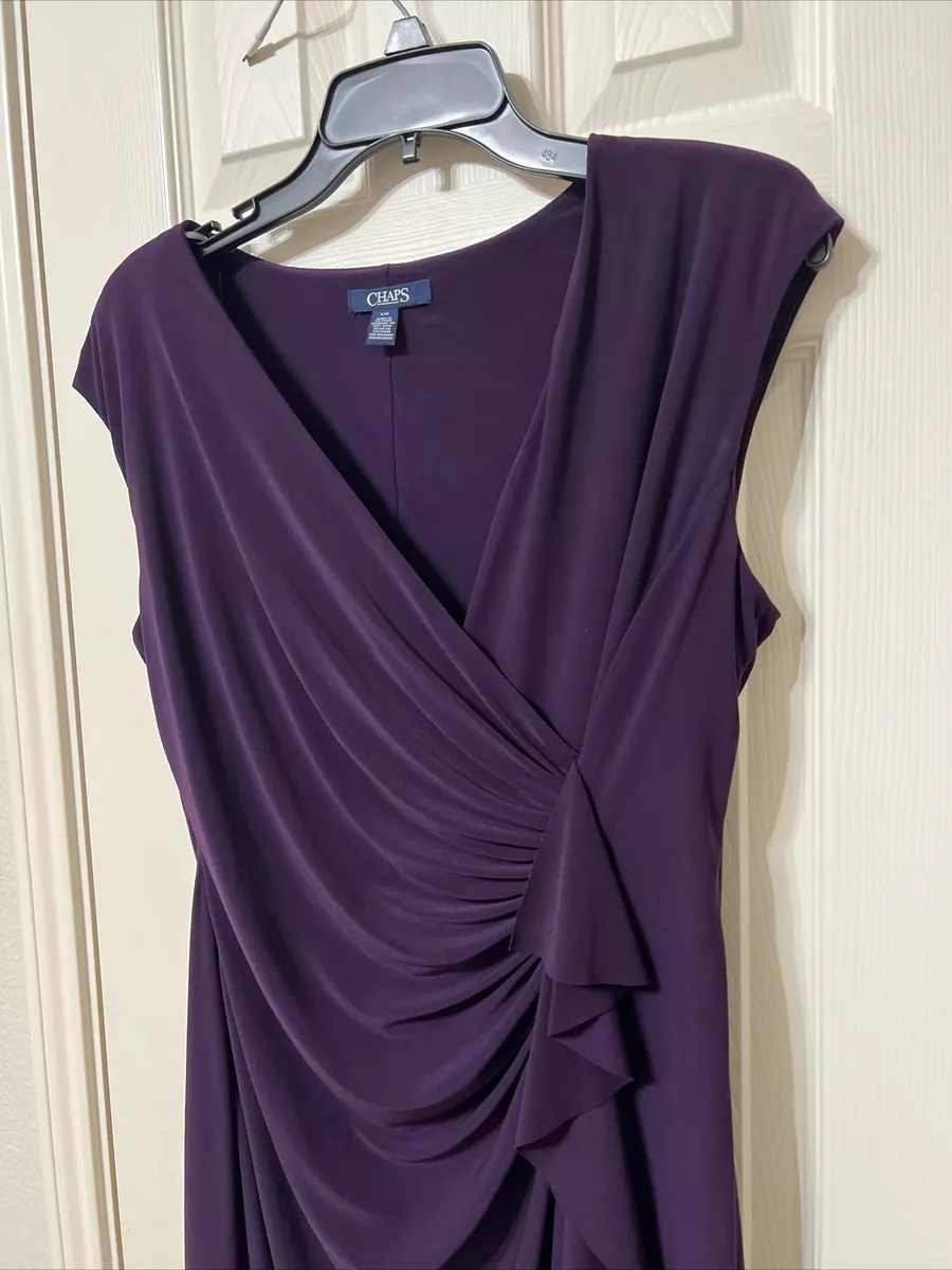 Chaps purple best sale dress