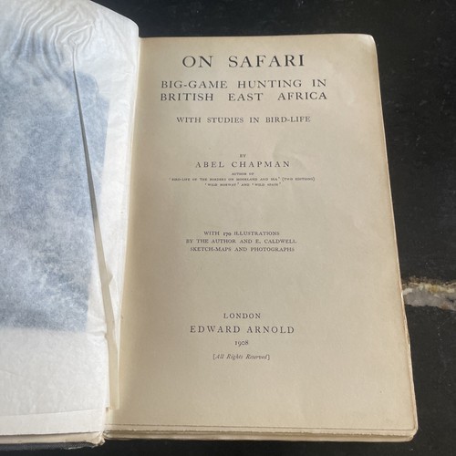 On Safari Big Game Hunting in East Africa Abel Chapman 1908 1st Edition - Picture 2 of 16