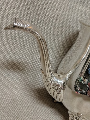 Tetera, azúcar y crema ornamentada con patas plateadas - Imagen 4 de 4