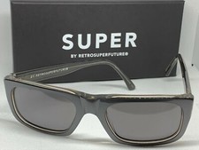 RetroSuperFuture QOQ Shiny Metallic Grey Size 54mm Frame Sunglasses NIB