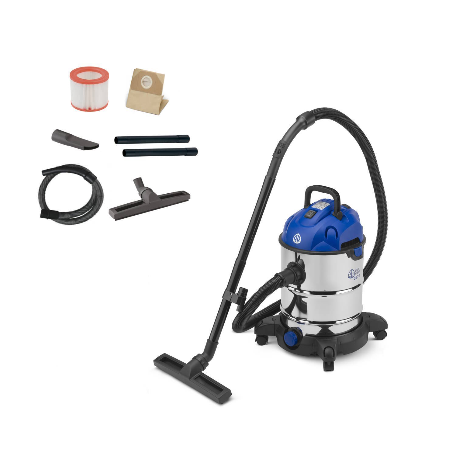 AR Blue Clean 3670 Aspiratutto Professionale 1600W 30L Inox