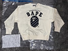 Authentic A Bathing Ape Bape Long Sleeve Crew Neck Sweatshirt, Medium, BRAND NEW