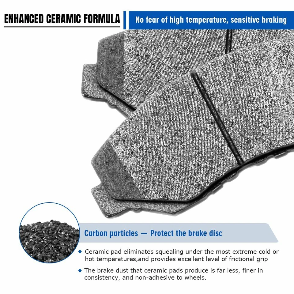 Front Ceramic Brake Pads for 2013 2014 2015 2016 2017-2019 Cadillac XTS - Image 2 of 4