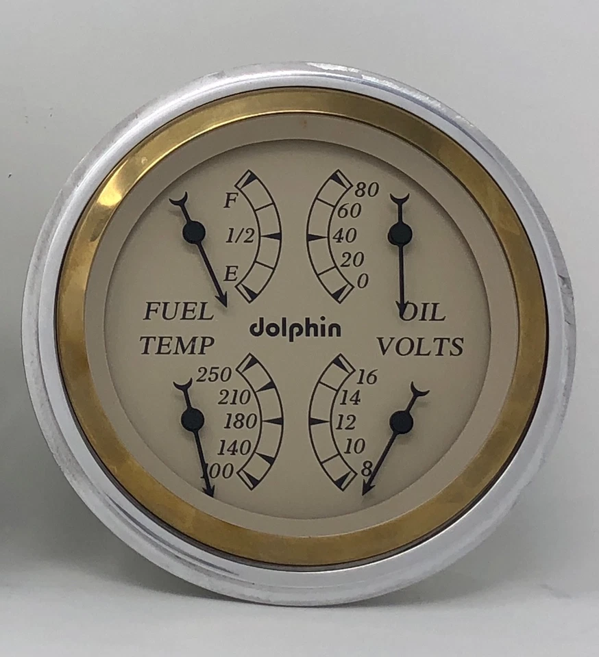 1947 1948 1949 1950 1951 1952 1953 GMCTruck 5" calibre tablero conjunto dorado Foto 3 de 4