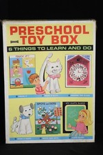 Saalfield Vintage PRESCHOOL TOY BOX 8 Things to Learn  Do SEALED