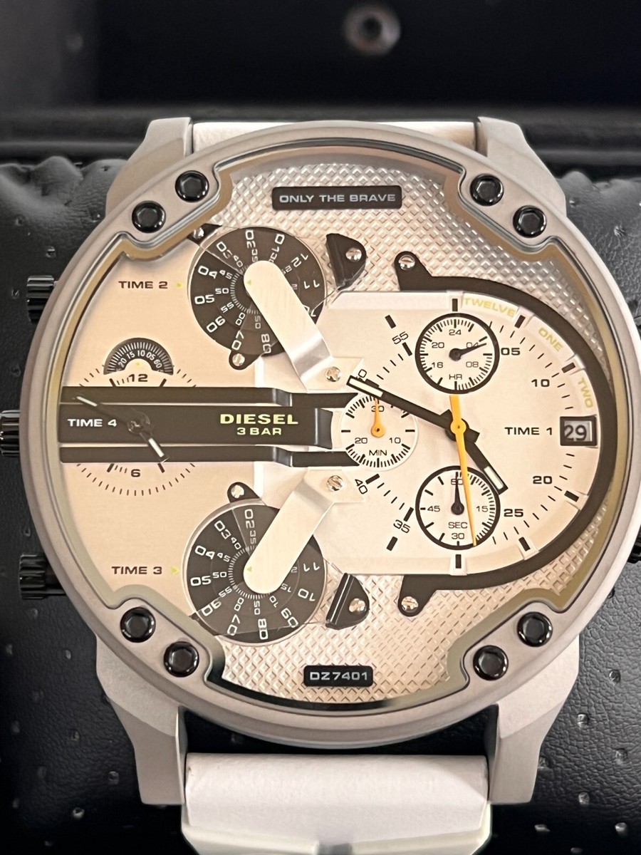 Diesel DZ7401 Mr Daddy 2.0 Chronograph Mens Watch - White for sale