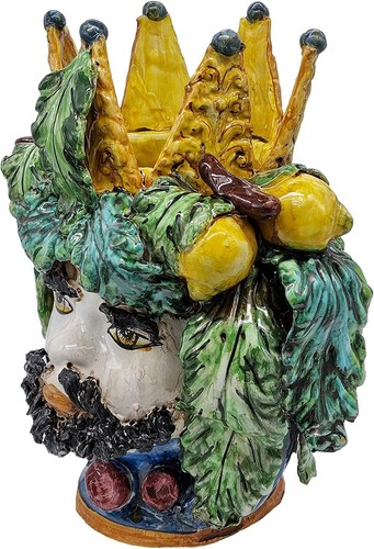 TESTE DI MORO H33 CERAMICA CALTAGIRONE MODELLO STORICO - Foto 9 di 21